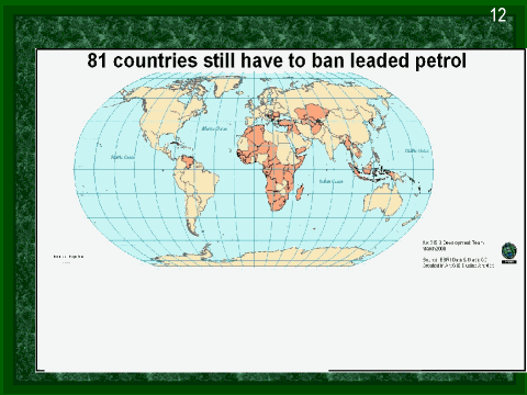 81 Countries still have to ban leaded petrol, slide 12