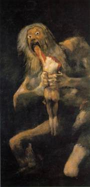 Goyas painting Saturn devouring one of his Children