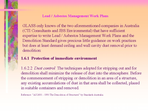 Lead - Asbestos Management Work Plans, slide 37