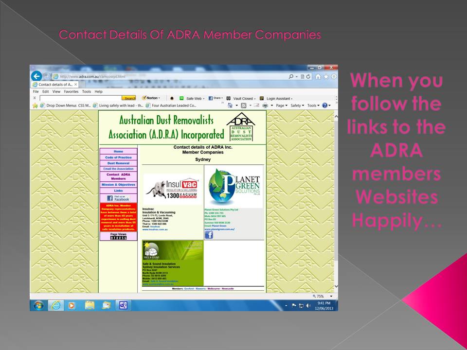 Contact details of ADRA Member Companies, slide 30