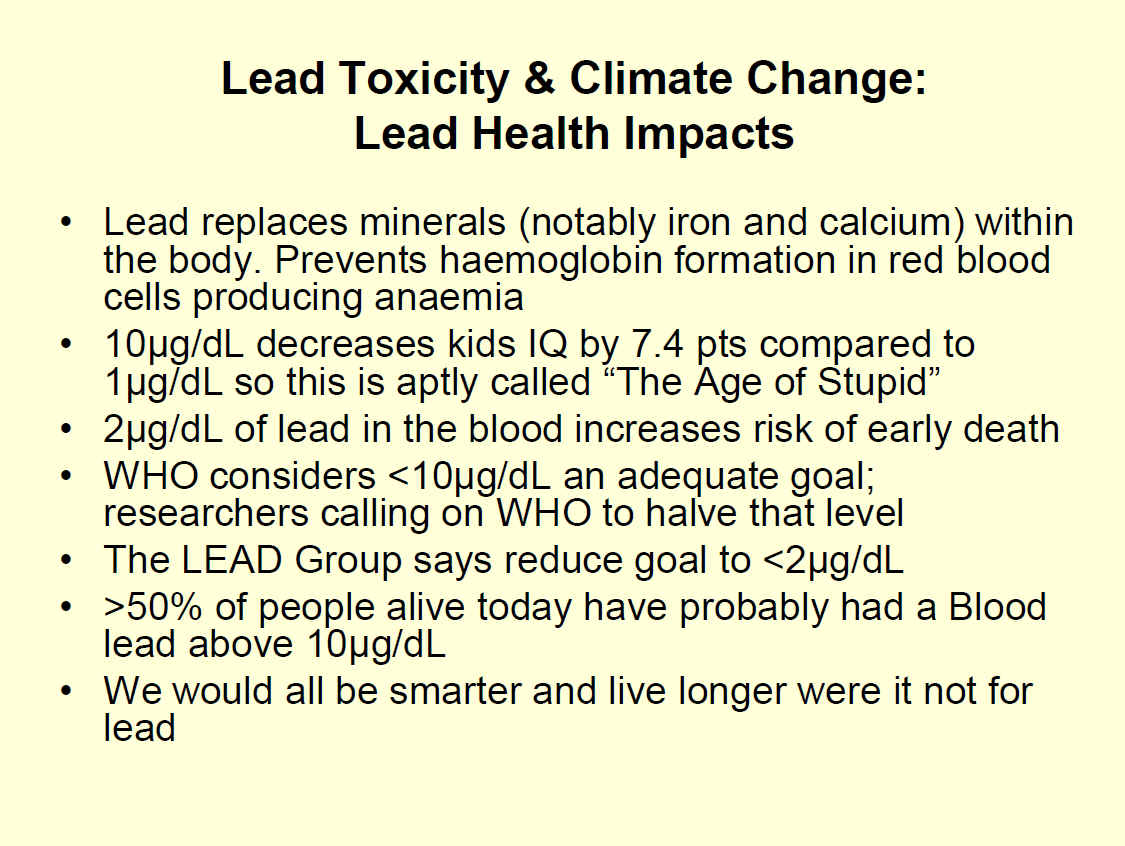 Lead Health Impacts - slide 5