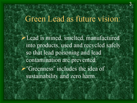 Green lead as future vision, slide 3