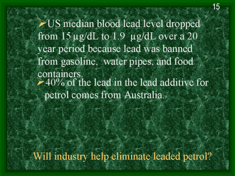 Will industry help eliminate leaded petrol? slide 15