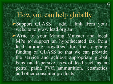 How you can help globally, slide 26