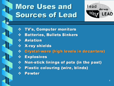 more uses and sources of lead