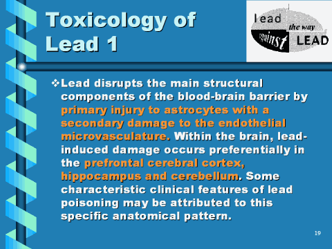 Toxicology of lead 1, slide 19