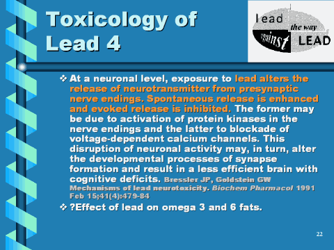 Toxicology of lead 4, slide22