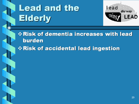 Lead and the elderly, slide 23